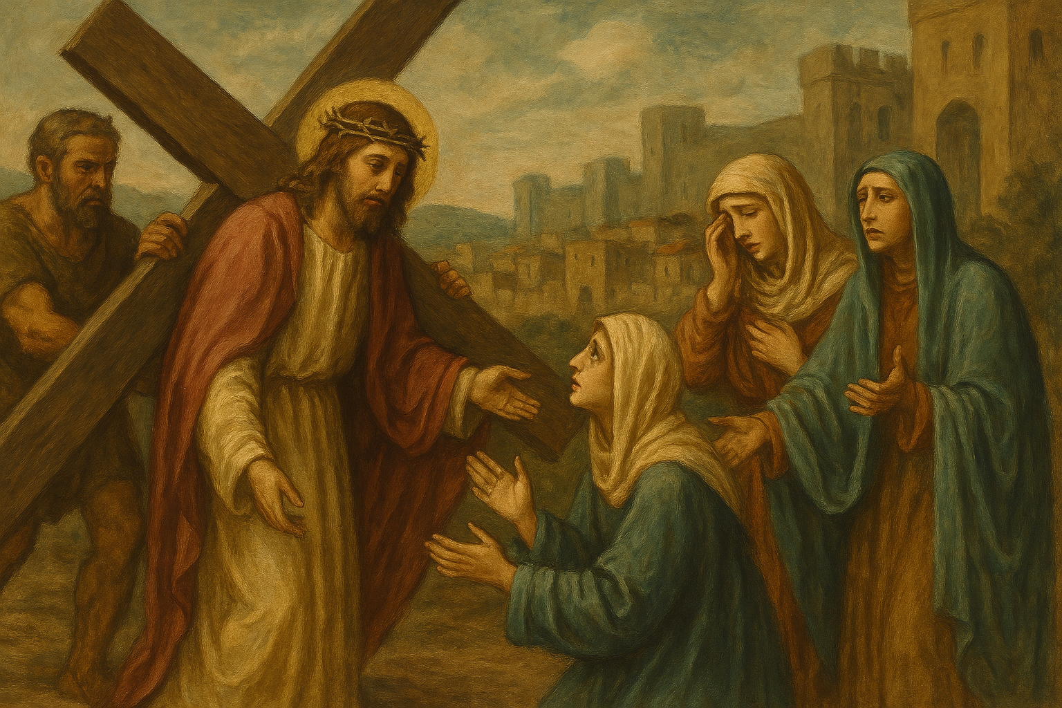 Jesús encuentra a las mujeres de Jerusalén
